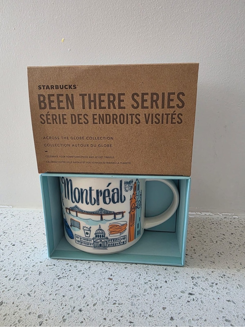Starbucks Montréal Been There Series Ceramic Mug - Light Blue & White